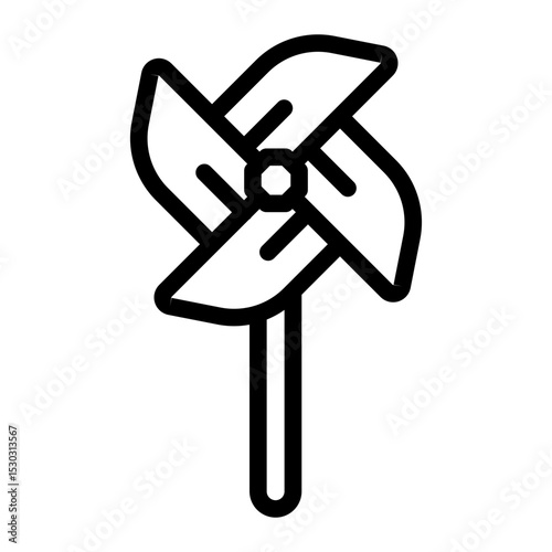pinwheel Line Icon
