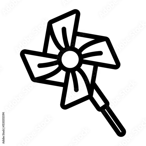 pinwheel Line Icon