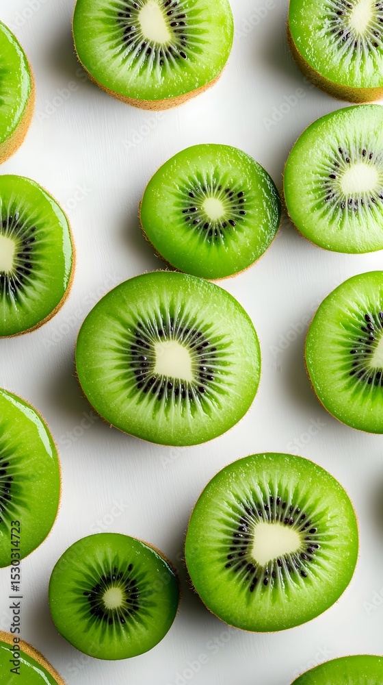 Fototapeta premium Dynamic Kiwi Fruit Composition