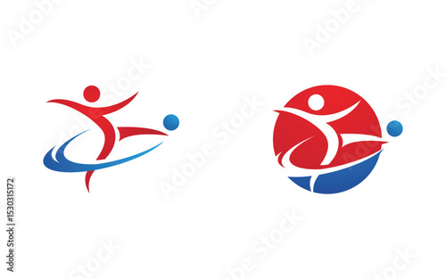 Healthy life Human fit sport logo sign illustration v.283