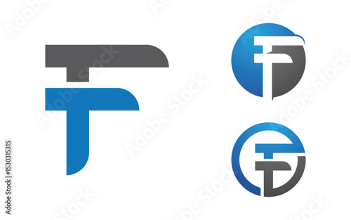 F Letter Logo icon illustration vector design template v.17