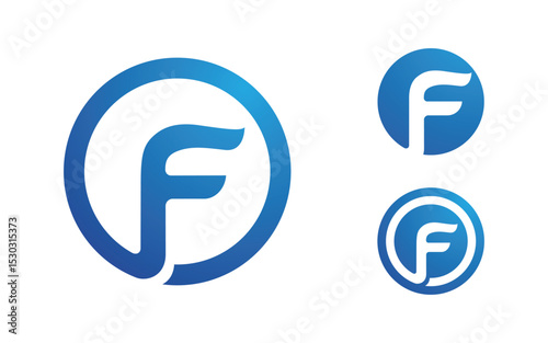 F Letter Logo icon illustration vector design template v.21