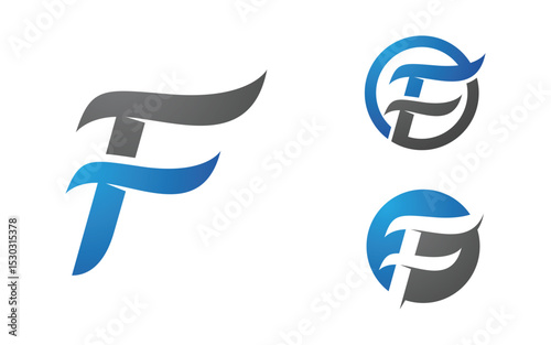 F Letter Logo icon illustration vector design template v.20