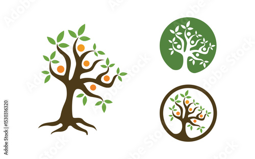 Ecology Tree vector icon illustration logo design v.11