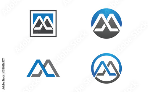 M Letter Business Concept design icon LogoTemplate v.1