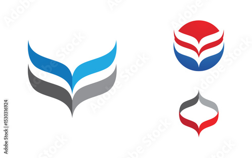 V icon Business Logo Template design illustration v.19
