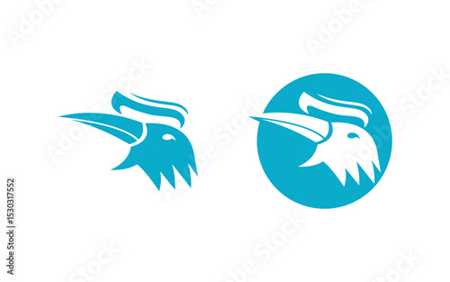 Bird wing icon logo design vector illustration template v.1