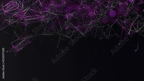 futuristic dark plexus geometry background animation