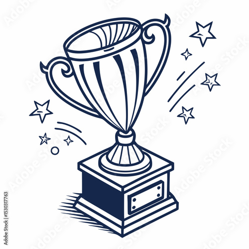 Business trophy icon