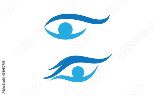 Eye clinic Healthy Care vector icon illustration design v.23