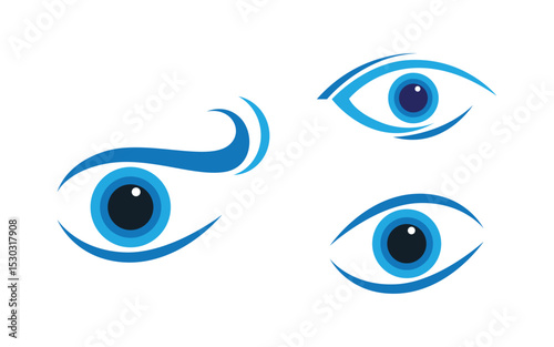 Eye clinic Healthy Care vector icon illustration design v.29