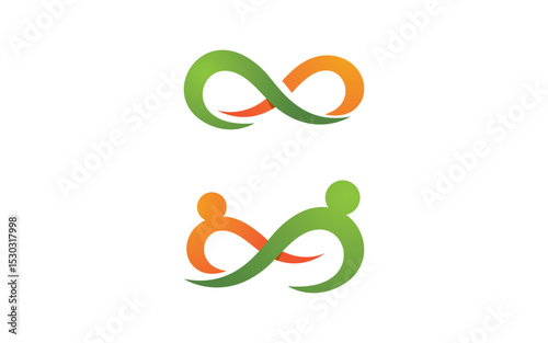 Infinity logo Design Vector icon illustration design template v.9
