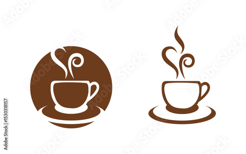 Coffee caf� Shop logo Templates Vector icon design illustration v.9