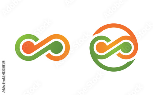 Infinity logo Design Vector icon illustration design template v.14