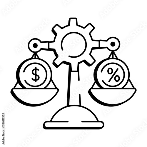 A sketchy style icon depicting business ethics 