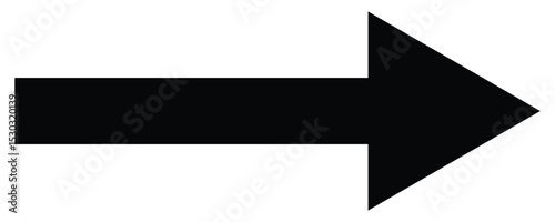 Long arrow icon. Long arrow vector icon in black. Flat style arrow symbol on the background. Vector illustration. EPS 10