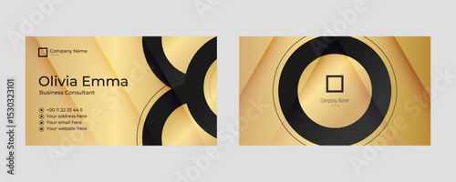 Classic Golden Business Card Template Design