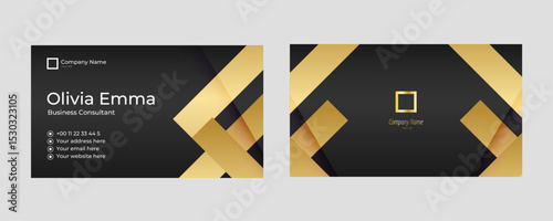 Classic Golden Business Card Template Design
