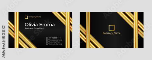 Classic Golden Business Card Template Design