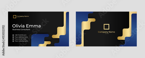 Classic Golden Business Card Template Design