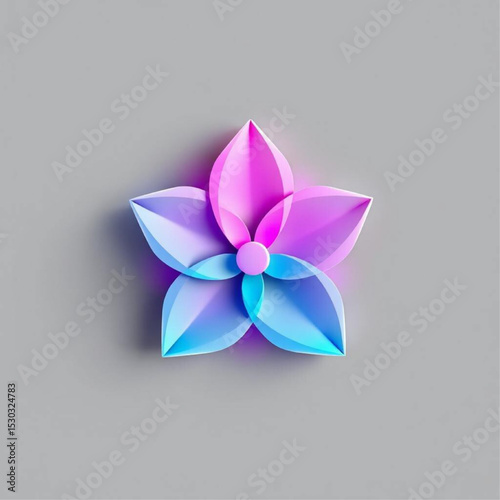 Gradient Petal Flower Design