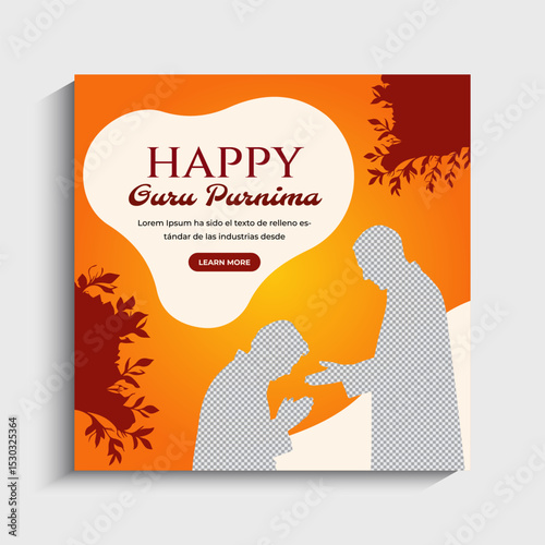 Happy Guru Purnima Social Media Instagram Post Banner