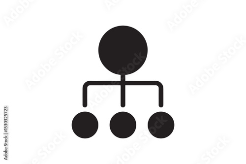 Mind Map silhouette vector with white background