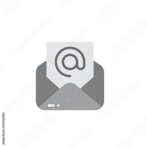 Email and mail vector icon for internet communication and business contact messages
