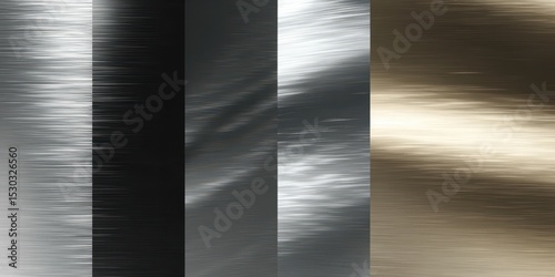 Abstract metallic textures in shades of gray, silver, and bronze