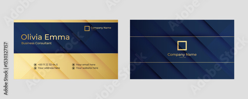 Classic Golden Business Card Template Design