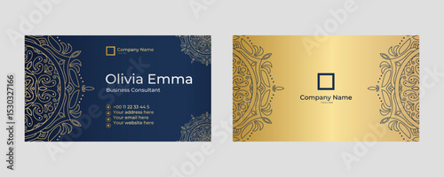 Classic Golden Business Card Template Design