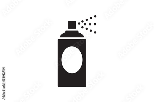 Spray Can silhouette vector with white background