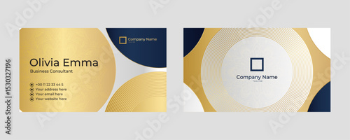 Classic Golden Business Card Template Design