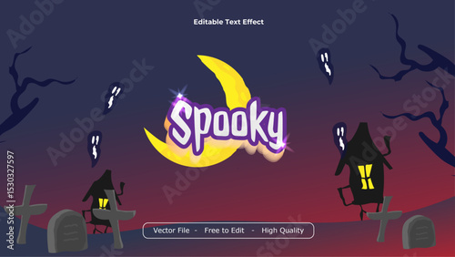 Spooky Halloween Editable Text Effect Design