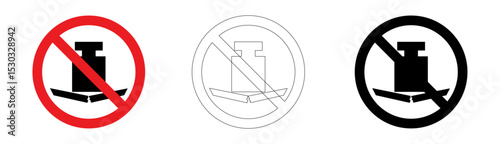 No heavy load sign in vector format