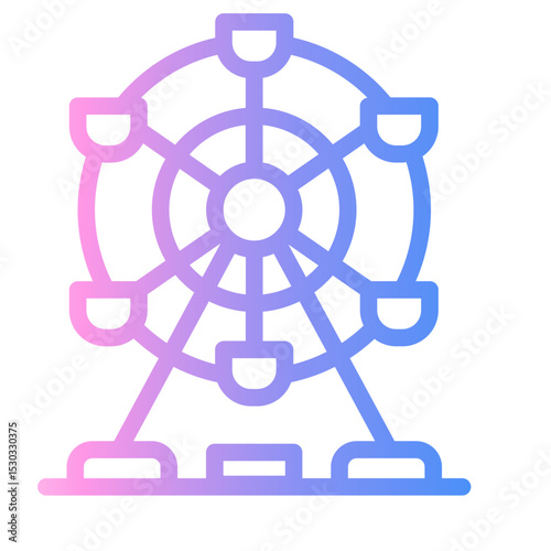 ferris Line Gradient Icon