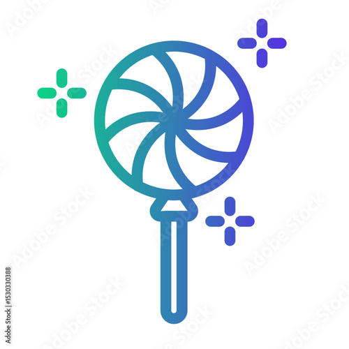 lollipop Line Gradient Icon