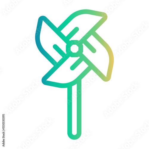 pinwheel Line Gradient Icon