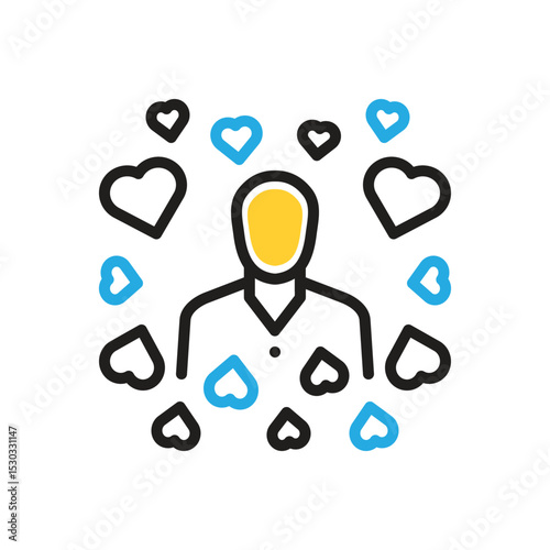 Multi color icon for modest