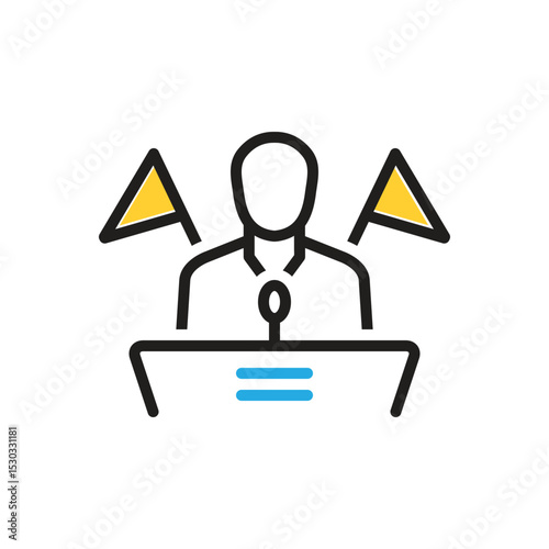 Multi color icon for republican