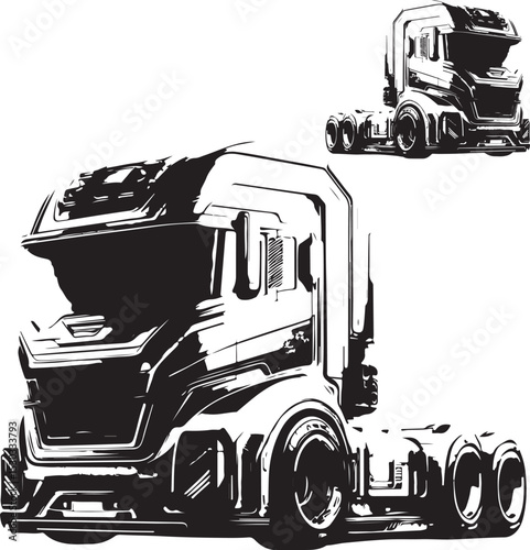 Kind of silhouette monster truck