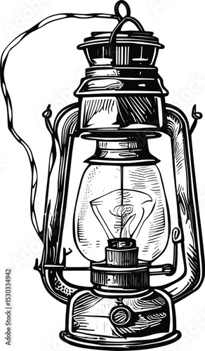 vintage oil lamp
