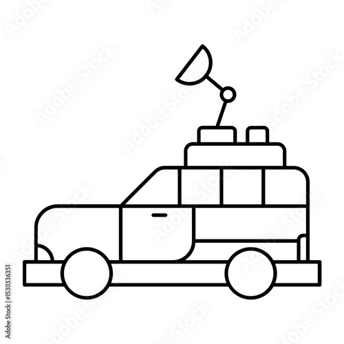 Satellite Car outline icon