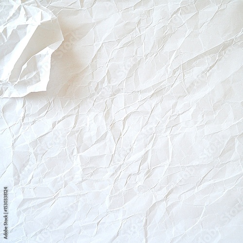 Neutral Crinkled Vellum Paper Texture Background