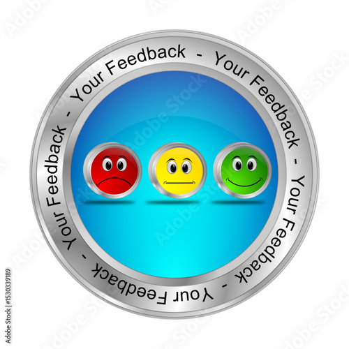 Your Feedback Button - 3D illustration
