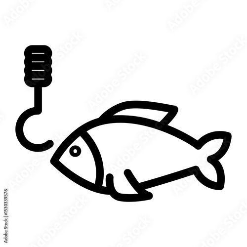 fish Line Icon
