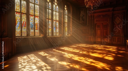 Sunbeams Illuminate Historic Interior