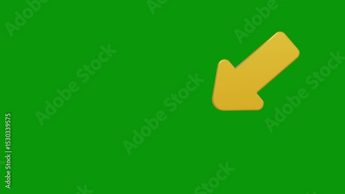 arrow bouncing Up to Down overlay video. Animated arrow icon pointing 4k animation with alpha channel. 3d arrow icon animation loop animation.