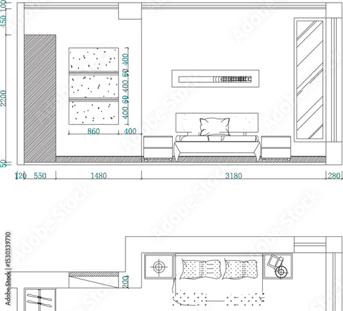 vector illustration of architectural design of interior furniture backdrop of modern residential room