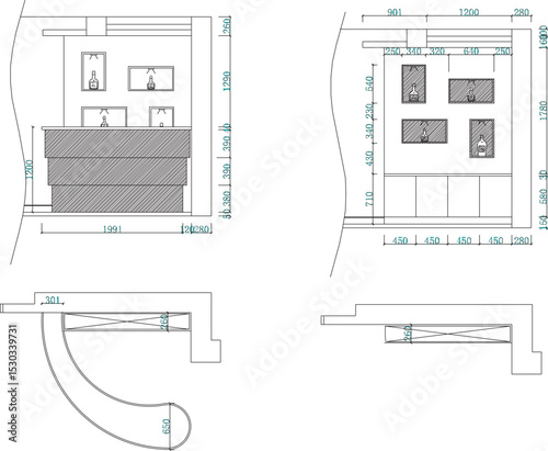 vector illustration of architectural design of interior furniture backdrop of modern residential room